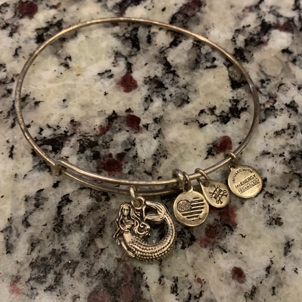 Alex and ani bracelet with mermaid in silver